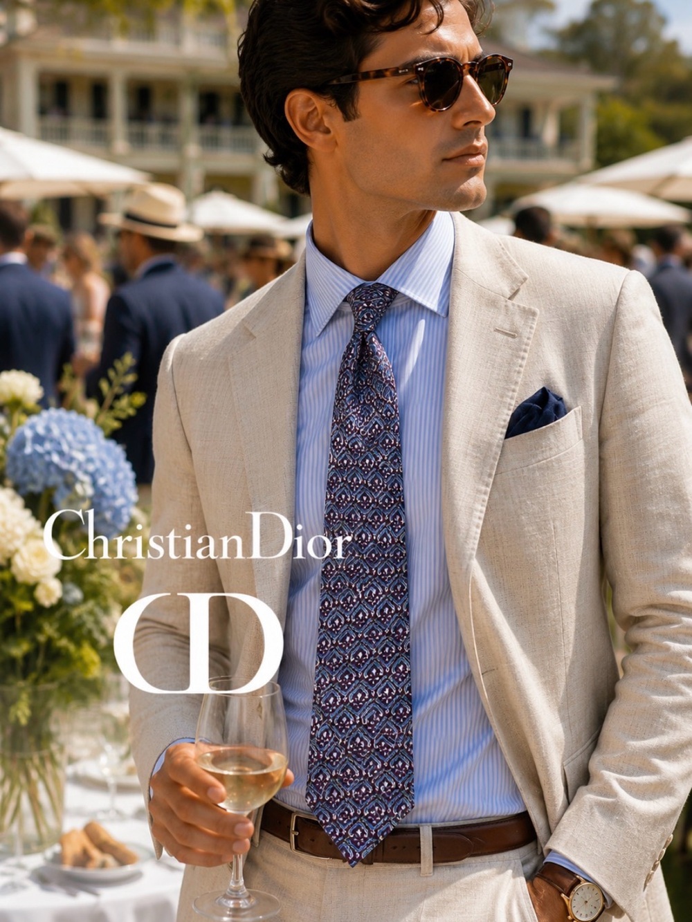 CHRISTIAN DIOR Handsome Men’s Silk Tie